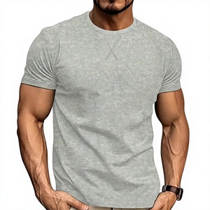 T-shirts Athlétiques Basiques à Col Rond pour Hommes, Hauts Décontractés 100% Coton 160 GSM, Mode Estivale, Logo Personnalisé OEM, Vente en Gros - Product Image 6