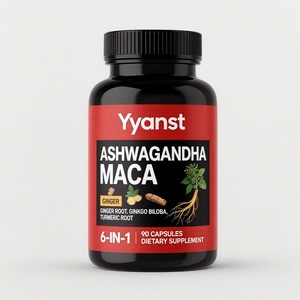 Cápsulas de Raíz de Maca con Suplemento Herbal OEM, Apoyo Inmunológico, Alivio del Estrés, Cápsulas de Ashwagandha y Maca - Product Image 1