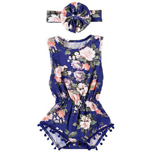 Conjunto de Ropa para Bebé con Estampado Floral y Pompón, con Diadema, en Oferta - Product Image 5