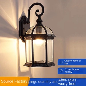 Lámpara de pared exterior impermeable Solar patio exterior Villa pasillo balcón Retro terraza Simple sala de estar LED aluminio - Product Image 5