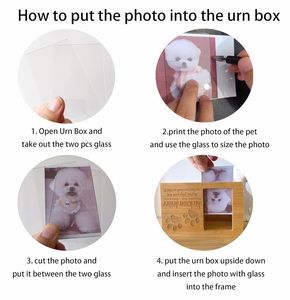도매 고품질 나무 애완 동물 항아리, 사진 상자, 개와 고양이 애완 동물 기념 항아리 - Product Image 6