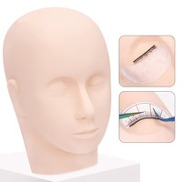 Tête d'entraînement en silicone souple pour extensions de cils - Réutilisable et portable pour la pratique en salon