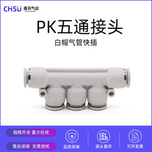 Conector Neumático de Plástico Blanco Premium, Conexión Rápida para Bombas de Aire, Mangueras y Compresores de Aire (PK-08 PK-10) - Product Image 5