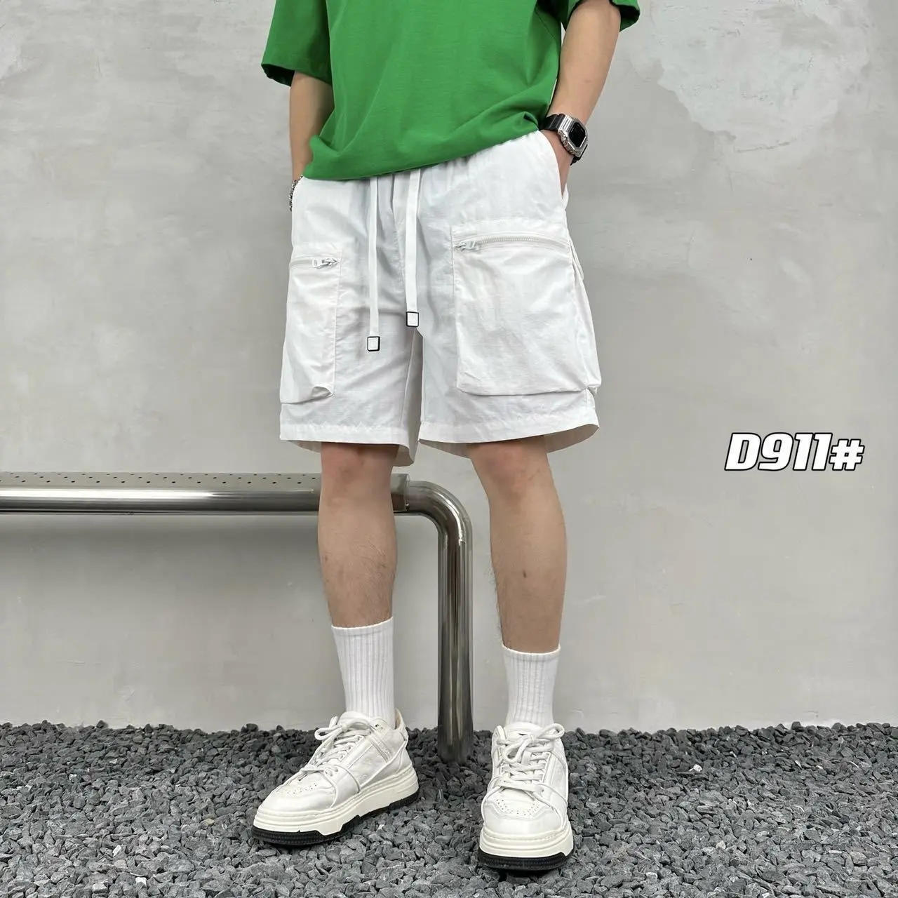 Custom Design Utility Cargo Shorts uomo Half Pants Shorts bermuda Nylon Cargo Shorts personalizza Polybag stampa digitale per uomo