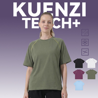 Camiseta Kuenzi Extra Grande de Secado Rápido con Logotipo Personalizado, Cuello Redondo, Manga Corta, 65% Algodón, 35% Sorona, 210GSM, Transpirable, para Mujer