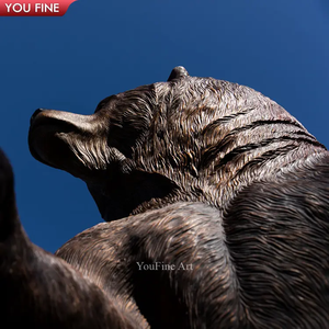 Statua Monumentale di Orso <span class=keywords><strong>Grizzly</strong></span> in Piedi, Grande Dimensione, Realistica, in Ottone e Bronzo, per Giardino Esterno YOUFINE - Product Image 2