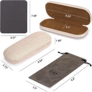 Étui rigide rectangulaire personnalisé pour lunettes de soleil, boîte de rangement en verre sous blister, étuis et sacs pour lunettes à cadre en fer, logo personnalisé, vente en gros - Product Image 4