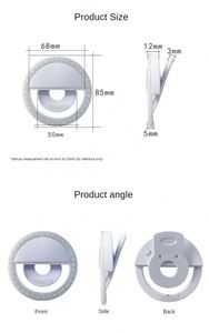 OEM ODM 2026 Novedades Más Vendidas: Clip de Luz LED Anular para Teléfono Móvil, Luz de Relleno para Selfies y Transmisiones en Vivo - Product Image 5