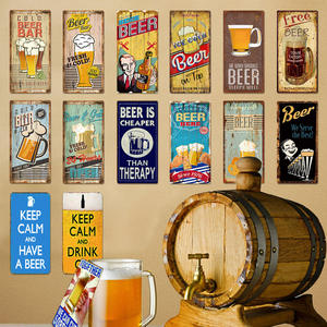 <span class=keywords><strong>Plaque</strong></span> murale décorative en métal vintage avec numéro de <span class=keywords><strong>plaque</strong></span> d'<span class=keywords><strong>immatriculation</strong></span> de bière, décoration de maison, peinture, plaques, affiche d'art, affiche en métal - Product Image 2