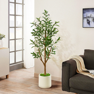 Plantas Artificiales, Simulación de <span class=keywords><strong>Olivo</strong></span>, Plantas Altas para Decoración del Hogar, Bonsái Verde, Maceta <span class=keywords><strong>Grande</strong></span> de Plástico, 80cm-240cm - Product Image 6