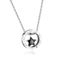 Collier Étoile pour Couple en Acier Inoxydable, Pendentif Personnalisé Tendance, Bijoux de Mode Assortis pour Amoureux, Vente en Gros