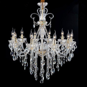 Lámpara Colgante de Cristal con Acabado Dorado, Base para Bombilla E26, LED Blanco Cálido de 2700K, Altura Ajustable, Ra90, Garantía de 5 Años - Product Image 3