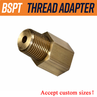 1/8 BSPT macho a 1/8-27 NPT hembra Sensor de calibre remitente latón CNC mecanizado adaptador de rosca reductor