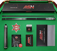ASN WJTH-08 Gelişmiş 9 Parçalı Bilardo Istakası Seti Profesyonel Sopa Sert Kılıf Uzatma Aparatı Elite Serisi Lüks Hediye Seti