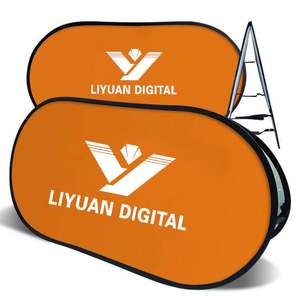 Support d'affichage publicitaire extérieur pliable A-Board, cloison de terrain de basketball, séparateur de badminton, drapeaux et bannières promotionnels - Product Image 3