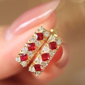 Pendientes de Rubí con Diamantes de 0.36ct y Rubí Natural de 0.55ct, Joyería Fina Xinfly, Nueva Llegada - Product Image 4