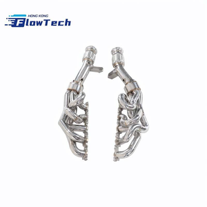 Colectores de escape rectos de alto flujo y longitud igualada FlowTech para Lamborghini Huracán LP610-4 5.2L V10 SS304 pulidos - Product Image 3
