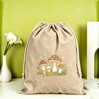 Pochette pliable pratique en toile avec cordon de serrage, écologique et réutilisable, personnalisable pour paniers-cadeaux et petits articles quotidiens