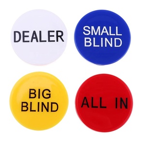 Accessoires de casino Lot de 4 boutons de croupier de <span class=keywords><strong>poker</strong></span> professionnel Texas Hold'em 2 pouces - Product Image 3
