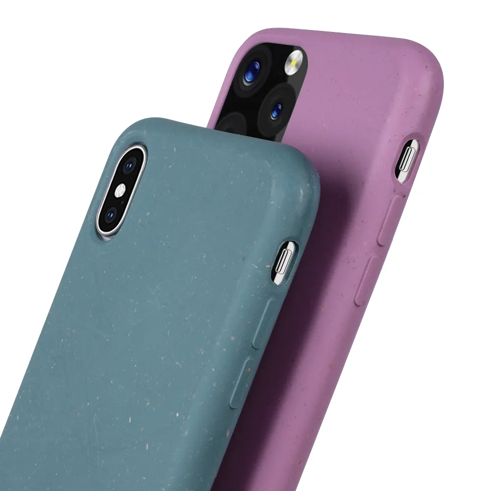 सबसे कम MOQ बहु-रंग प्राकृतिक सामग्री गेहूं के भूसे के लिए Biodegradable मामले Iphone सैमसंग के लिए Huawei के लिए