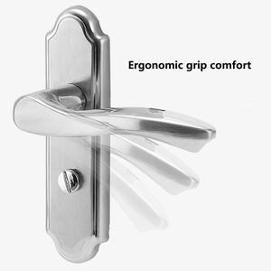 קלאסי בסגנון קלאסי מלוטש כסף נירוסטה פנים דלת ידית מנעול עמיד אבטחה גבוהה לוח מקשים לפתוח עמיד למים - Product Image 5