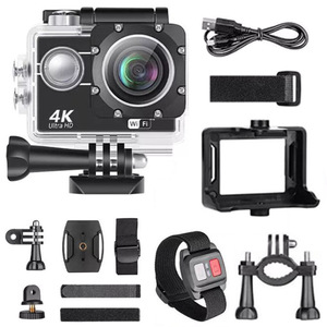กล้องแอคชั่น 4K อัลตร้าเอชดี ไวไฟ กันน้ำได้ลึก 30 เมตร พร้อมรีโมทคอนโทรลและอุปกรณ์เสริมสำหรับกีฬาและการใช้งานกลางแจ้ง - Product Image 1