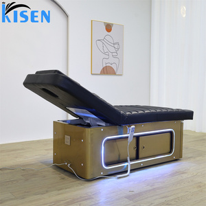 เก้าอี้นวดเท้าไฟฟ้าอเนกประสงค์ Kisen Luxury พร้อมไฟ LED อ่างแช่เท้า เตียงนวดหนัง PU ทันสมัย โต๊ะทำเล็บเท้าสำหรับร้านเสริมสวย - Product Image 4