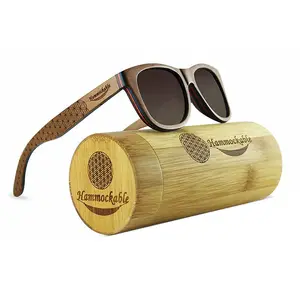 Gafas de sol polarizadas de madera, UV400, bambú, con funda de madera, precio de fábrica, 2021