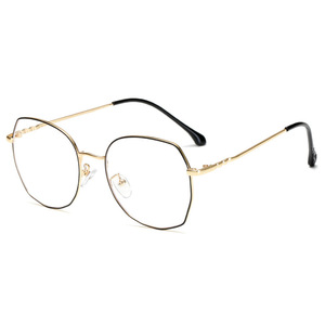 Montures de lunettes métalliques irrégulières O6-8949, monture intégrale, anti-UV et anti-lumière bleue, tendance mode féminine. - Product Image 2