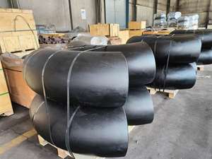ข้อต่อท่อเชื่อมชน ASME B16.9 A234 SCH 40 STD ข้อต่อท่อเหล็กคาร์บอนไร้รอยต่อแบบเชื่อม 90 องศา ขนาด 6 นิ้ว - Product Image 3