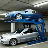 Tabitha TEP606 Mini élévateur de stationnement hydraulique à double empilement à 2 poteaux, certifié CE, pour parkings automobiles, capacité de charge 2300 kg