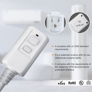 سلك طاقة قياسي أمريكي 1250 وات 125 فولت <span class=keywords><strong>10</strong></span> أمبير 16AWG 18AWG LCDI - Product Image 4