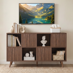 Estantería organizadora de 8 cubos con 4 puertas, estantería independiente para libros y decoración en sala de estar y dormitorio - Product Image 6