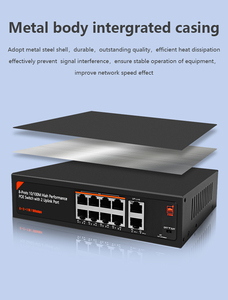 国际标准poe交换机8端口10/100Mbps 8 + 2兆位poe交换机120W 250M 4KV防雷poe交换机 - Product Image 5