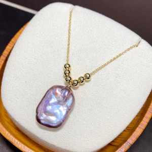 จี้ไข่มุกสีรุ้งไข่มุกสไตล์บาร็อคธรรมชาติเรียบง่ายสไตล์ฝรั่งเศส - Product Image 5