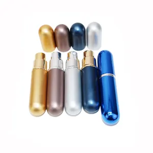 Vorrat 5 ml 8 ml Tasche kleine Größe für den Test tragbar nachfüllbare runde Mini-Parfümzerstäuberflasche aus Metall