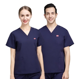 Wholesale Anti Wrinkle Fashionable Jogger <b>Pants</b> Multi-Pockets Nursing Medical Scrub Set Hospital Uniform - Product Image 1