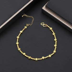 JXX 24K Gold Plated <b>Bead</b> <b>Bracelet</b> Trendy Fashion Jewelry with Brass Charm Chain & Link Style - Product Image 6