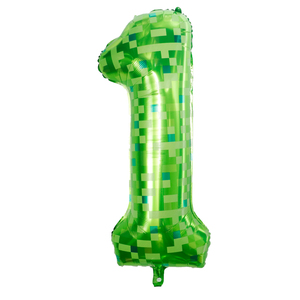 Globos de Números de 40 Pulgadas 0123456789 0--9 Globos de Aluminio con Mosaico Verde Lego, Globos de Cumpleaños, Decoraciones <span class=keywords><strong>para</strong></span> Fiestas - Product Image 3