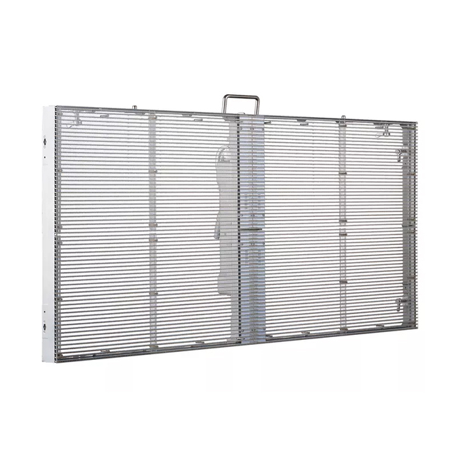 P3.91 P7.81 Glass Window Curtain Indoor Outdoor Advertising Video Wall Led Transparent Display Screen Panel