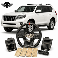 Kit Volant + Commutateur Lève-Vitre Électrique + Grille de Ventilation du Tableau de Bord + Grille de Ventilation du Toit, Pièce de Rechange Style OEM pour Toyota Prado LC150 FJ150 2009-2019