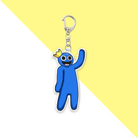 Porte-clés en acrylique Roblox Friends Arc-en-ciel, accessoires de personnage de dessin animé, breloques mignonnes, ornement de sac à dos, porte-clés de voiture, breloque pour clés