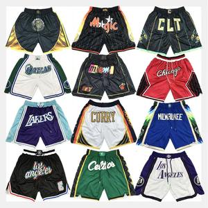 <span class=keywords><strong>2024</strong></span> Short NBAing de basket-ball américain de haute qualité Just Don Short en maille pour hommes pour toutes les 32 équipes - Product Image 1