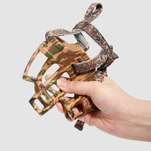 개 입 커버 안티 물린 짖는 안티 지저분한 음식 총구 애완 동물 소형 대형 개 스톱 바커 실리콘 가죽 끈 - Product Image 5