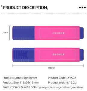 Marcadores de Gran Capacidad para Niños, Pintura de Acuarela, Logotipo Personalizable, Uso Escolar, Bolígrafo Fluorescente - Product Image 3