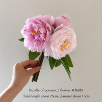Bouquet de 7 têtes de pivoines artificielles en soie, bouquet de mariée à tenir à la main pour mariage, décoration intérieure, vente en gros de fleurs artificielles