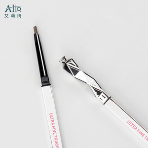 Personalizado coreano de doble cabeza Micro ojo lápiz de cejas marcador con 2 en 1 Etiqueta Privada triángulo de 1,5mm cejas lápiz con cepillo - Product Image 1