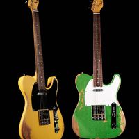 High-quality Vintage Relic Electric Guitar, Stainless Steel Frets, Alnico Pickups, Brass Bridge, Ideal for Professionals