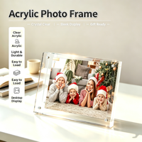 Cadre photo en acrylique de bureau, taille personnalisée, cadre photo sur pied pour souvenir de mariage, ornement