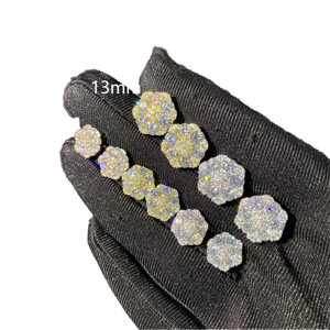 Pendientes de Plata de Ley 925 con Incrustaciones de Moissanita Certificada GRA, Estilo Hip Hop, Precio al por Mayor, Populares y Más Vendidos - Product Image 1